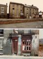 The building which housed Saunby's shop. Note Number One South End on the left of the upper image.