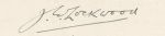 Joseph Whiteley Lockwood's signature
