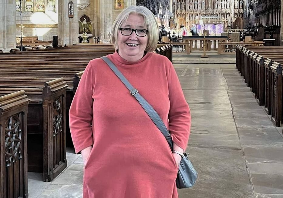 Jane Keightley of Boston History Tours in St Botolph's Church